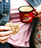 Kakookies Cashew Blondie plant based oatmeal energy snack and breakfast cookie with coffee