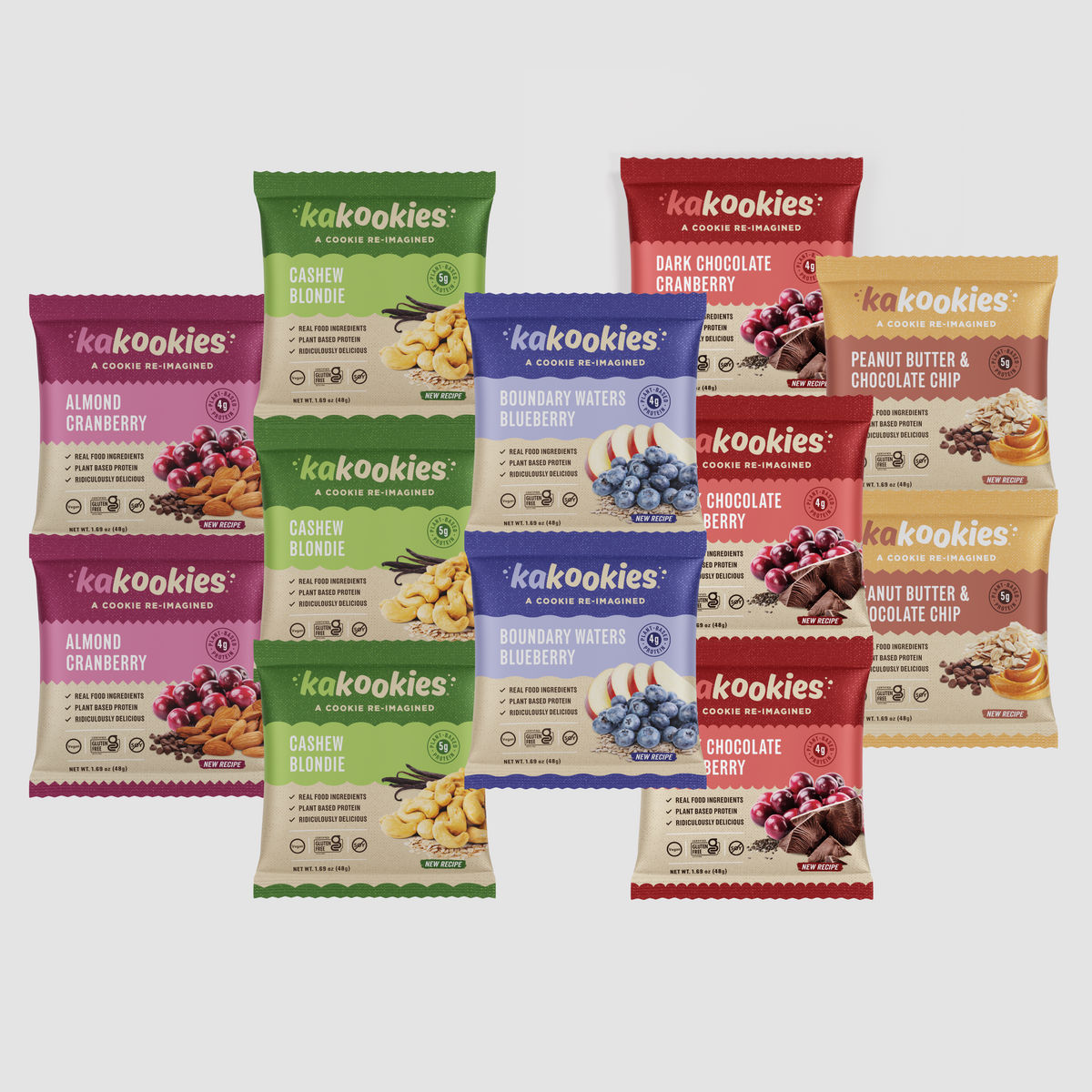 Kakookies Assortment - Superfood Energy Snack Cookies (Vegan, Gluten Free)