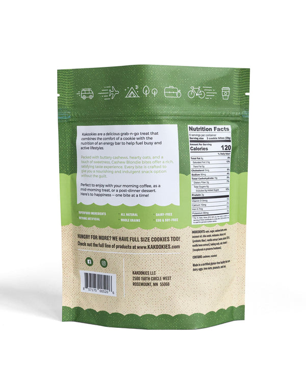 Cashew Blondie Cookie Bites