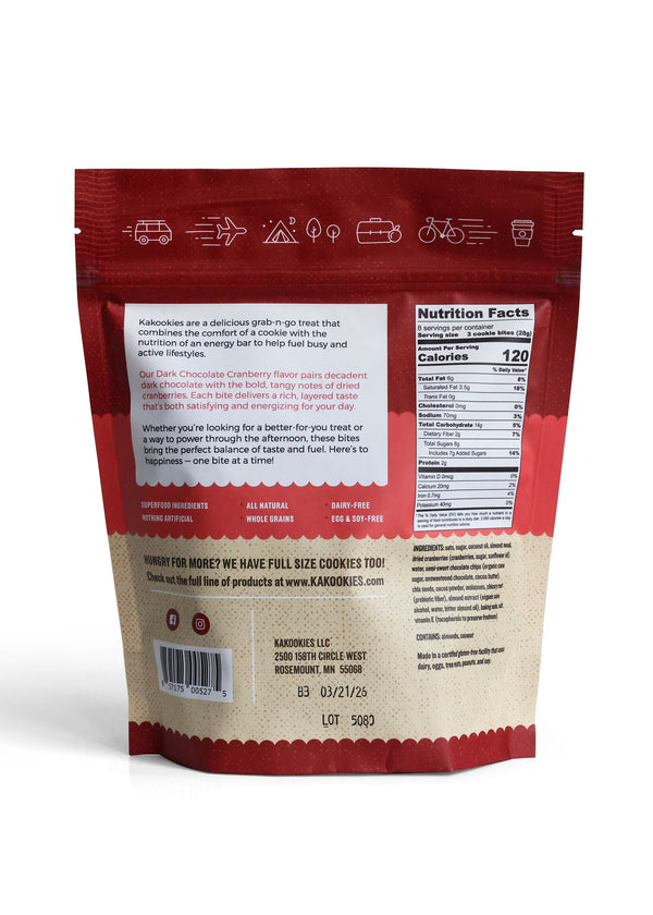 Dark Chocolate Cranberry Cookie Bites