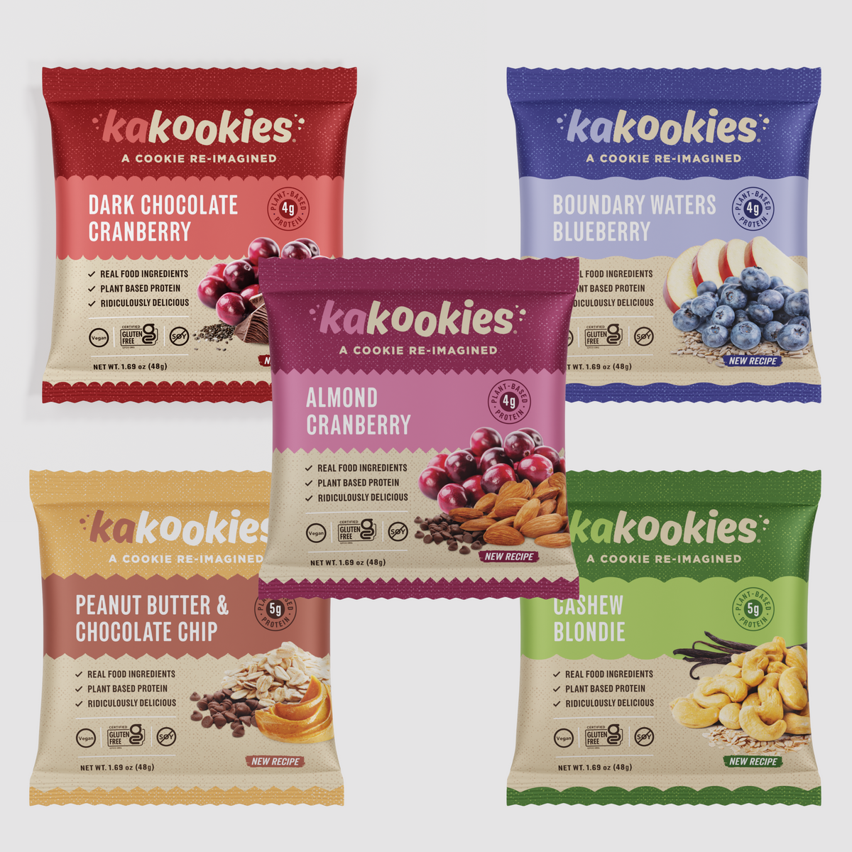 Kakookies Sampler Pack - Superfood Oatmeal Energy Snack Cookies