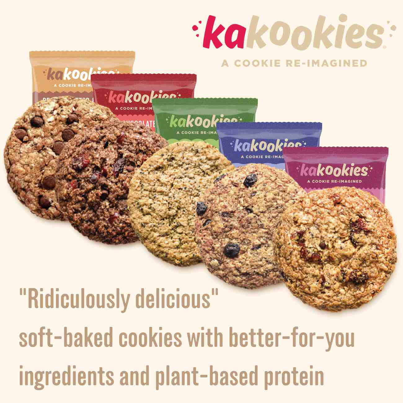 Kakookies Sampler Pack - Superfood Oatmeal Energy Snack Cookies