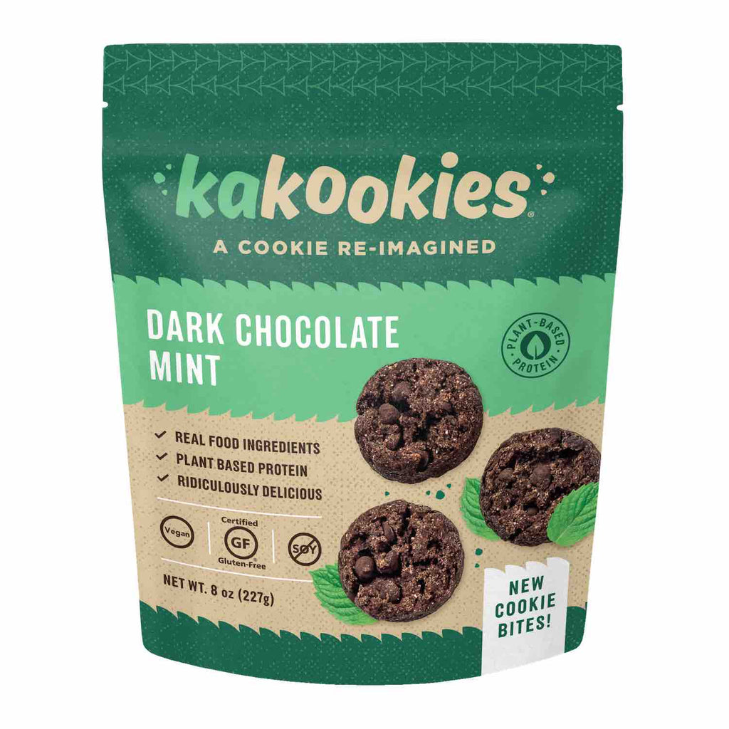 Kakookies Dark Chocolate Mint healthy and better for you cookie bites